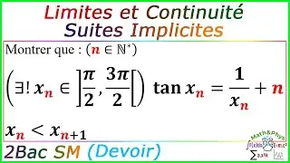 Suites Implicites - Limites et Continuité - 2 Bac SM - [Exercice 64]