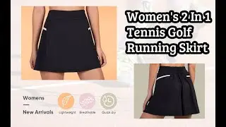 Cycorld Women's 2 In 1 Tennis Golf Running Skirt WO-MS002
