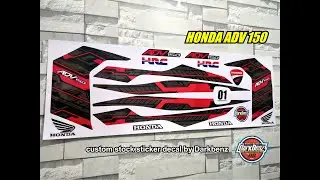Honda ADV 150 No#1 Stock Decal Concept Printed Sticker - Installation Guide | by DarkBenz
