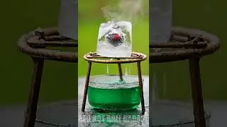 1000&deg;C Red Hot Ball vs Large Ice Cube #satisfying #experiment #science #rhcb #1000&deg;C