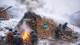 Best Life In The Nepali Mountain Village During The Snow || Documentary Video Snowfall Time ||