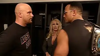 The Rock & Stone Cold w/Debra Vs Kane & The Undertaker Part 1 - RAW IS WAR!