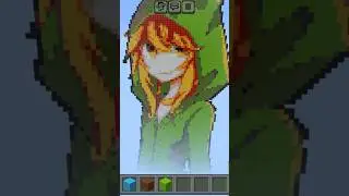 CREEPER GIRL PIXEL ART #minecraftshorts #pixelarmy #artform #pixelart #edit #pixelcity