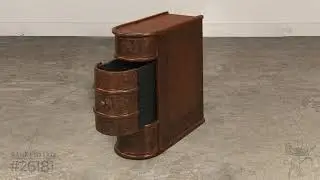 Barnes Brown Leather Book Side Table from Sarreid