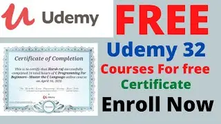 Udemy 32 free courses with certificate || Udemy coupon code 2020 || courses to do in lockdown free