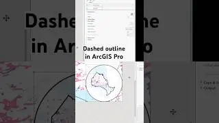 ArcGIS Pro tips: Applying Dashed Outline Styles  #arcgispro  #mapping #giswrites #shorts