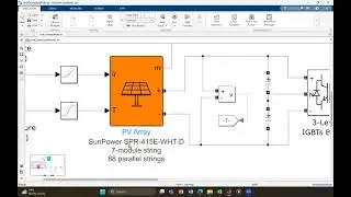 Моделирование MATLAB фотоэлектрической батареи мощностью 250 кВт, подключенной к сети