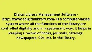 Digital Library Software
