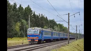 ПОЕЗДКА НА ЭЛЕКТРИЧКЕ ЭР9Т-710 МИНСК-МОЛОДЕЧНО(СНЯТО ДО БЕЛАРУСИ)