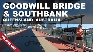 Goodwill Bridge and Southbank, Brisbane, Queensland, Australia