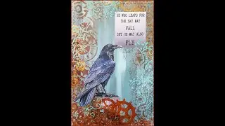 Mixed Media Art Journal Page - Stenciling And Stamping