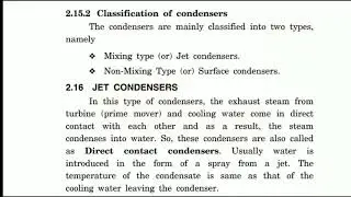 CLASSIFICATION OF STEAM CONDENSERS
