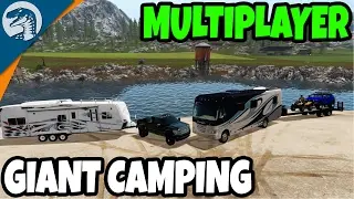 GIANT NATIONAL PARK CAMP SITE BUILD EVENT | Farming Simulator 17 Multiplayer Gameplay