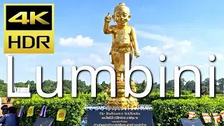 Lumbini, Buddha's birth place in Nepal. 4K HDR 60p