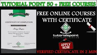 TutorialsPoint 50 + Free Online Courses With Certificate | Free Certification Online