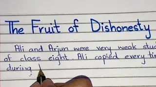 Story on Dishonesty | The Fruit of dishonesty | Story in English | Simple Handwriting