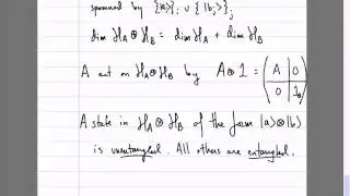 Quantum Theory, Lecture 10: Entanglement. Tensor Products. Measurement.
