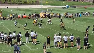 Tommy Jaggi   Kenny Pickett with a beautiful pass in stride on a deep post to Jace Sternberger