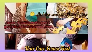 How To Save Your Child From Screen/Mobile 🙏  || Indoor Activities || Hair Care #dailyvlog #routine