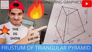 How to draw Frustum of Triangular Pyramid given position || #theegshow || isometric projection