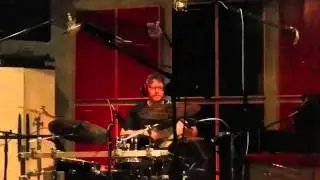 Shane Evans recording drums on 