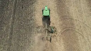 Raking Bean Stubble
