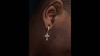 Cross Earrings - Moissanite & S925 - ICECLIQUE.COM