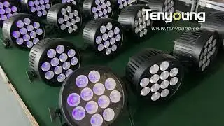 Waterproof 12x15W 6in1 battery Led par#dj #stage #live #show #disco #outdoors