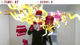 AR Christmas Game - AR Boxing (Kinect 2)