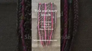 Pink and honey blonde mixed braid set | Valentine&rsquo;s Day hair