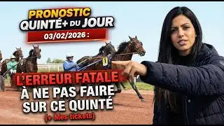 PRONOSTIC QUINTE+ DU JOUR 03/02/2026 : L'ERREUR FATALE À NE PAS FAIRE SUR CE QUINTÉ (+ Mes tickets)