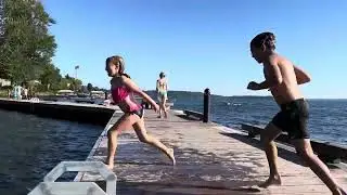 Kids Jumping into Lake Washington | Waverly Beach Park, Kirkland ☀️💦