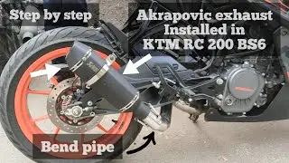 KTM RC 200 BS6 AKRAPOVIC Exhaust installation | High Octane Tamil |