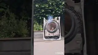 Destroying my old Zanussi Lindo 300 washing machine #shorts #zanussi  #wasmachine