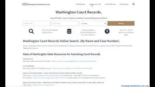 Washington Court Records. (Online Search Guide)