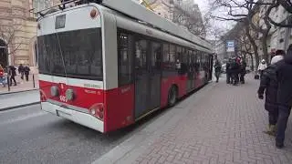 Hungary, Budapest, Trolleybus 74 ride from Ötvenhatosok tere to Károly Körút (Astoria Metro)