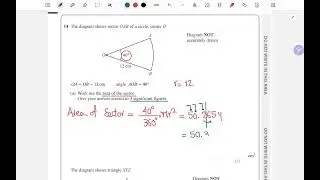 [Mock Exam Paper 1] Question 14 - Sectors & Trigonometric Area - IGCSE Edexcel Maths