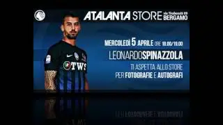 Leonardo Spinazzola il 5 aprile all'Atalanta Store