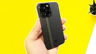 iPhone 13 Pro Pitaka Fusion Weaving MagEZ Case 2 (Sonata) - BEST SLIM CASE!