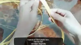 Artificial flower making - How to make a Rose out of weave plastic lace