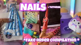 NAILS COMPILATION 💖 paper nails orders + tutorial | *pack a fake order* | SuperMoonSparkles