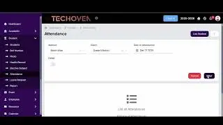 How to Take Student Attendance in School ERP | TechOven ERP Tutorial