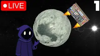 Building A Space Gas Station | KSP Hardcore Live 1