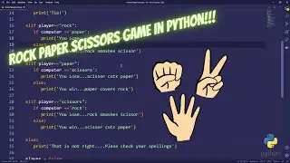 Coding In Python | Simple stone paper scissor game in PYTHON