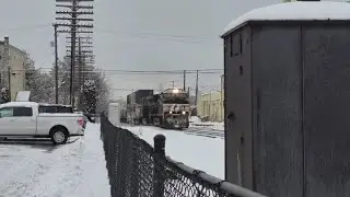 Norfolk Southern intermodal WITH HERITAGE UNIT!