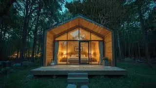 Forest Cabin Thunderstorm on Tin Roof 🌲 | Sleep Fast Rain ASMR
