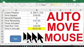 Mouse Mover - I made the mouse cursor move automatically with Excel, No more AFK!