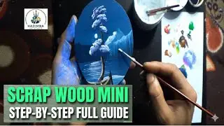 FAST & EASY: Mini Wood Painting (No Wood Wasted!)#hadimbaartstudio 