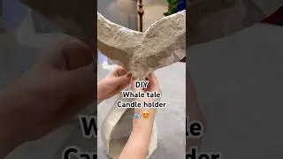 DIY Paper Mache Whale Tail sculpture and Candle Holders 🐋🪸#papermache #diy #sculpture #sea #art