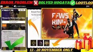 FREE FIRE REDEEM CODE TODAY 14 NOVEMBER REDEEM CODE FREE FIRE | FF REDEEM CODE TODAY 14 NOVEMBER